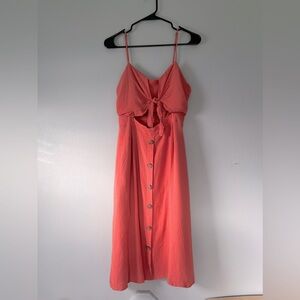 HAYDEN spaghetti strap, coral dress, size large